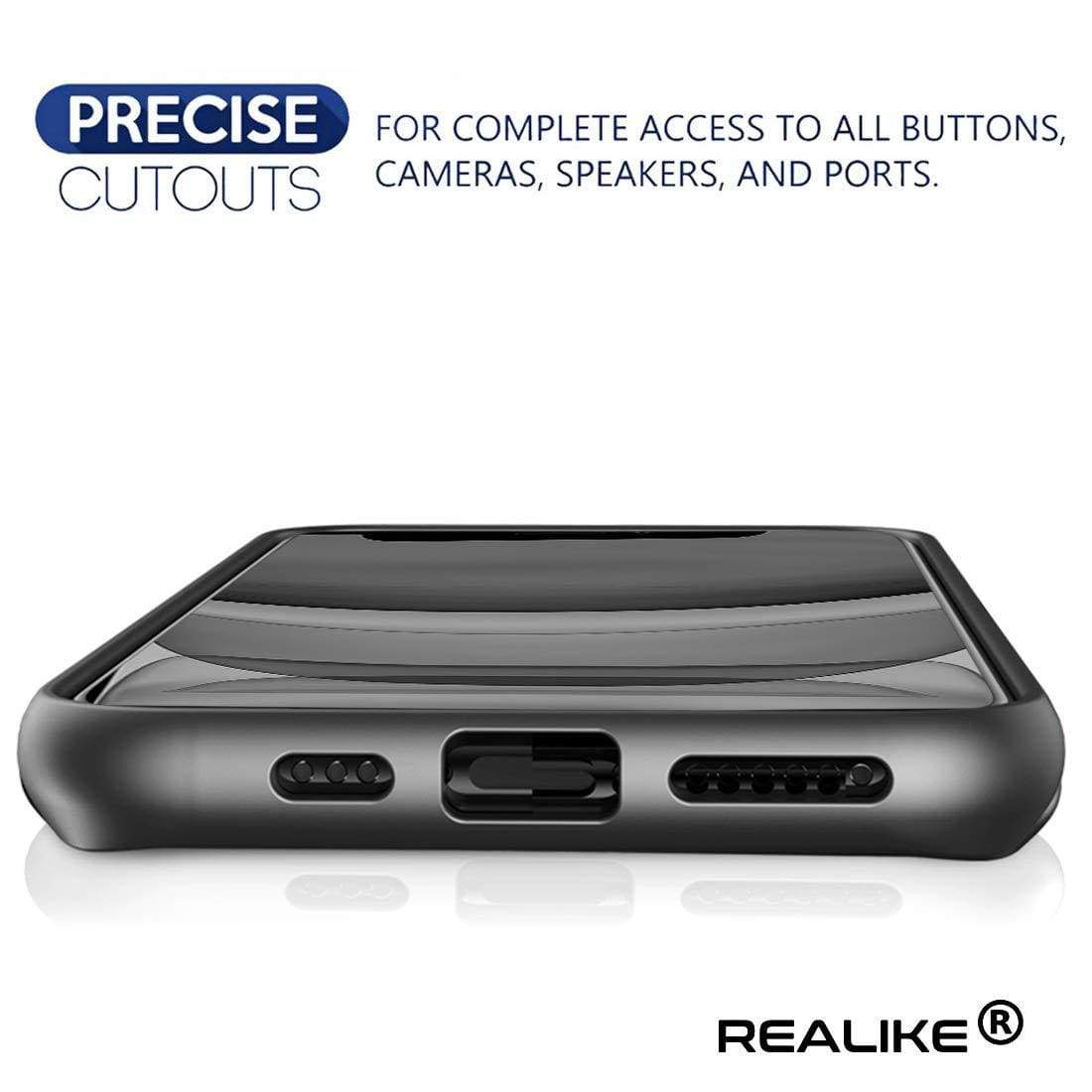REALIKE Special Design iPhone 11 Case, Anti Scratch Back Cover for iPhone 11 (Clear/Black)