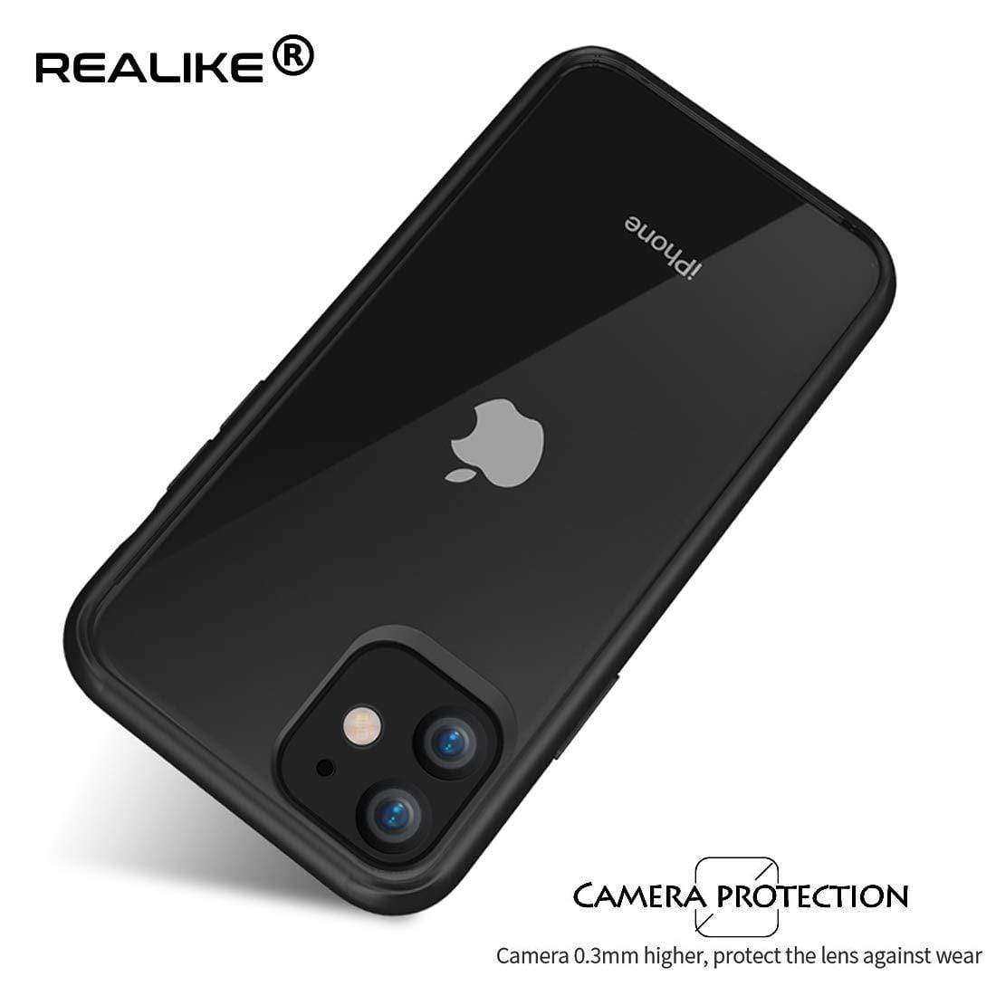 REALIKE Special Design iPhone 11 Case, Anti Scratch Back Cover for iPhone 11 (Clear/Black)