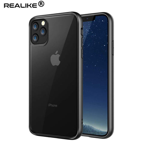 REALIKE Special Design iPhone 11 Pro Case, Anti Scratch Back Cover for iPhone 11 Pro (Clear/Black)