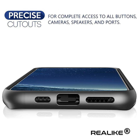 Image of REALIKE Special Design iPhone 11 Pro Max Case, Anti Scratch Back Cover for iPhone 11 Pro Max (Black/Clear)