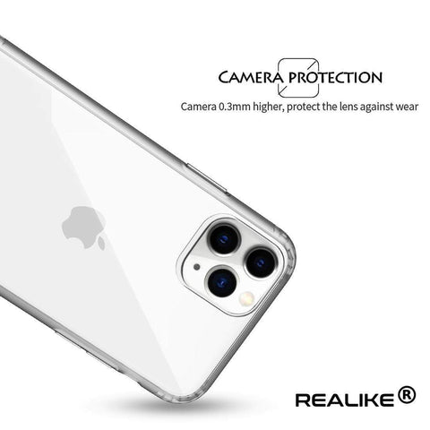 Image of REALIKE Special Design iPhone 11 Pro Max Case, Anti Scratch Back Cover for iPhone 11 Pro Max (Full Clear)