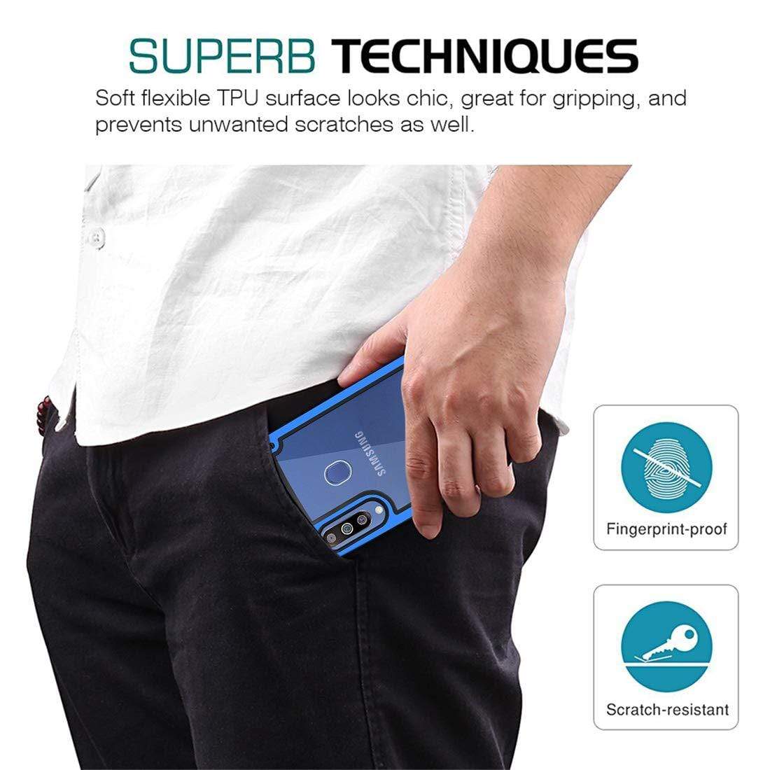 REALIKE Special Design Samsung M40 Back Cover,Full Transparent Anti Scratch Shockproof Armor Case for Samsung M40 (Transparent)