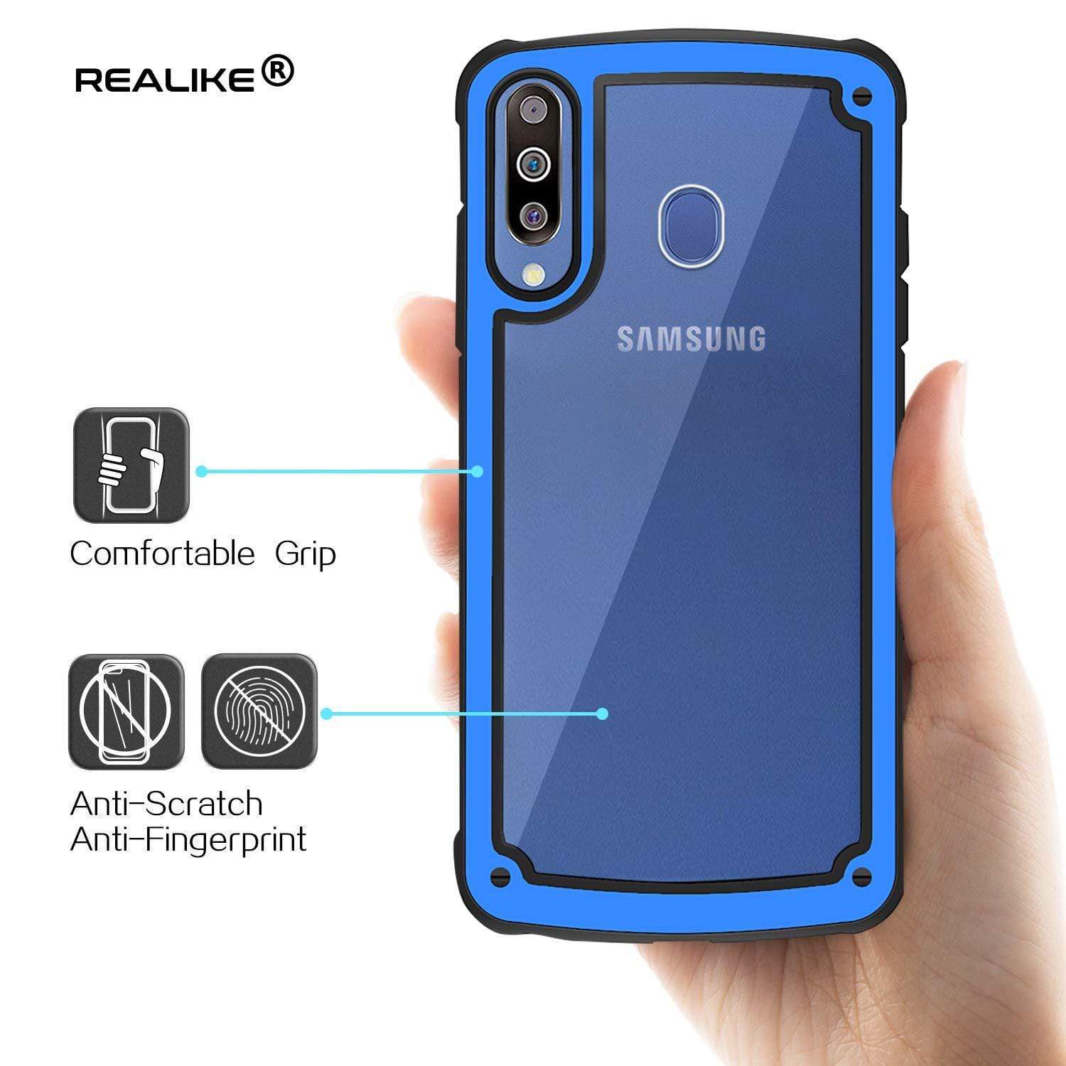 REALIKE Special Design Samsung M40 Back Cover,Full Transparent Anti Scratch Shockproof Armor Case for Samsung M40 (Transparent)