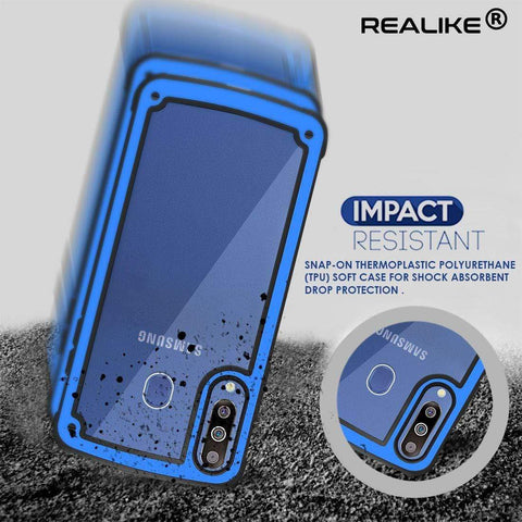 Image of REALIKE Special Design Samsung M40 Back Cover,Full Transparent Anti Scratch Shockproof Armor Case for Samsung M40 (Transparent)