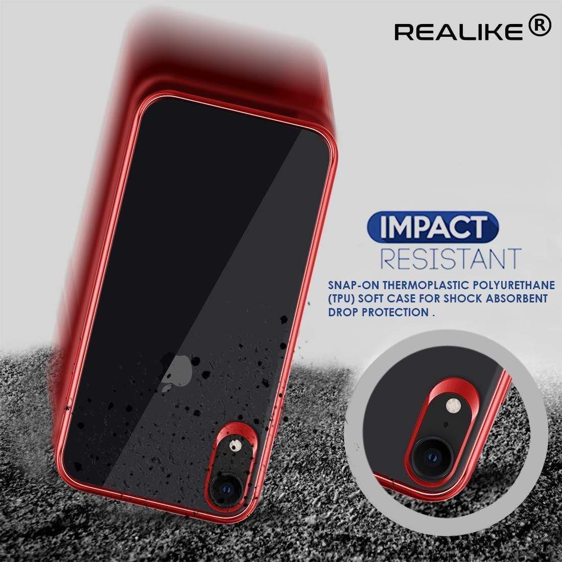 REALIKE® Specially Designed iPhone XR Back Cover, Branded Case with Ultimate Protection, Premium Quality Transparent Case for iPhone XR