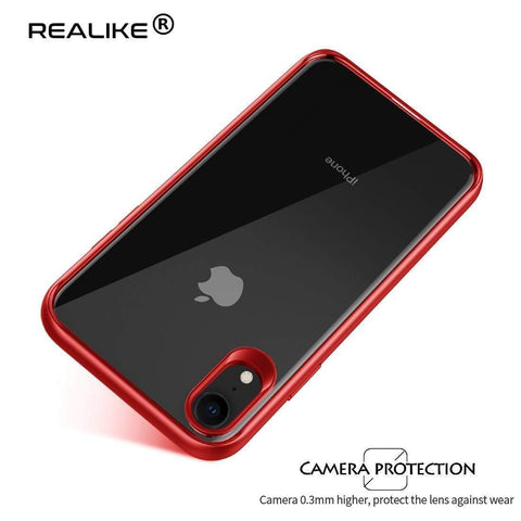 Image of REALIKE® Specially Designed iPhone XR Back Cover, Branded Case with Ultimate Protection, Premium Quality Transparent Case for iPhone XR
