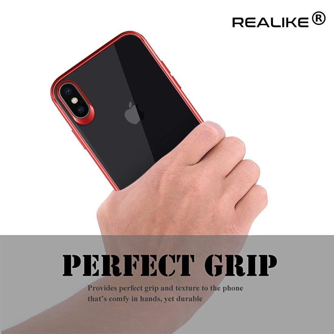 REALIKE® Specially Designed iPhone Xs Back Cover, Branded Case with Ultimate Protection, Premium Quality Transparent Case for iPhone Xs