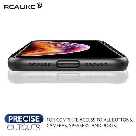 Image of REALIKE® Specially Designed iPhone Xs Max Back Cover, Branded Case with Ultimate Protection, Premium Quality Transparent Case for iPhone Xs Max