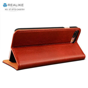 REALIKE® Specially Designed Leather Cover, Case with Ultimate Protection, Premium Quality Case for iPhone 8