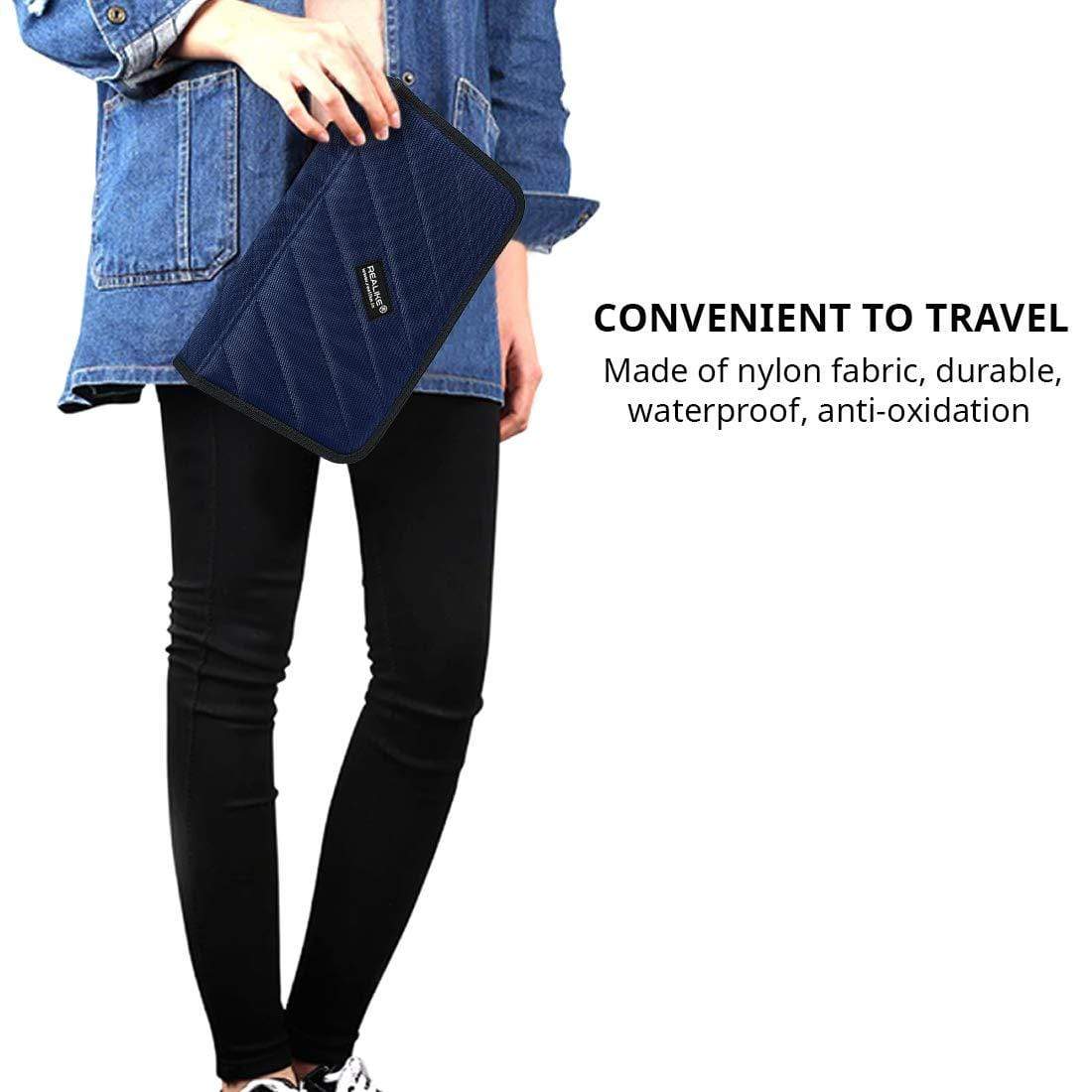 REALIKE Travel Cable Organizer, Electronic Accessories Organizer for Cord, Hard Drive, Earphone, Power Bank and Others