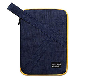 REALIKE Travel Cable Organizer, Single Layer Electronic Accessories Organizer for Cord, Hard Drive, Earphone, Power Bank and Others