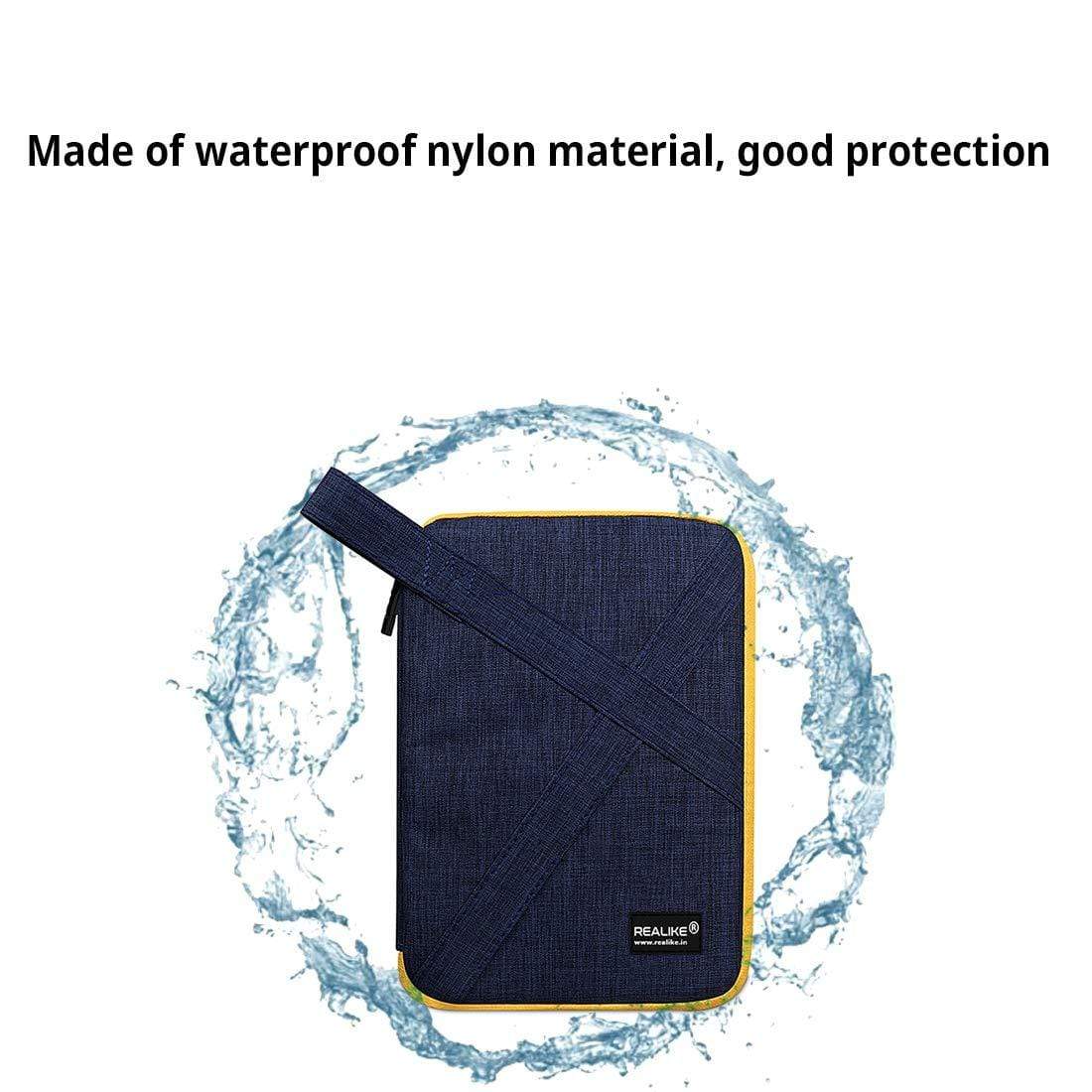 REALIKE Travel Cable Organizer, Single Layer Electronic Accessories Organizer for Cord, Hard Drive, Earphone, Power Bank and Others