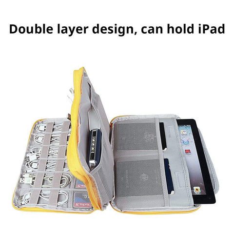 REALIKE Travel Cable Organizer, Single Layer Electronic Accessories Organizer for Cord, Hard Drive, Earphone, Power Bank and Others