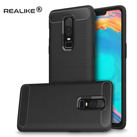 Image of REALIKE Ultimate Protection Flexible Carbon Fiber Backcover for OnePlus 6 (REL-1+6)