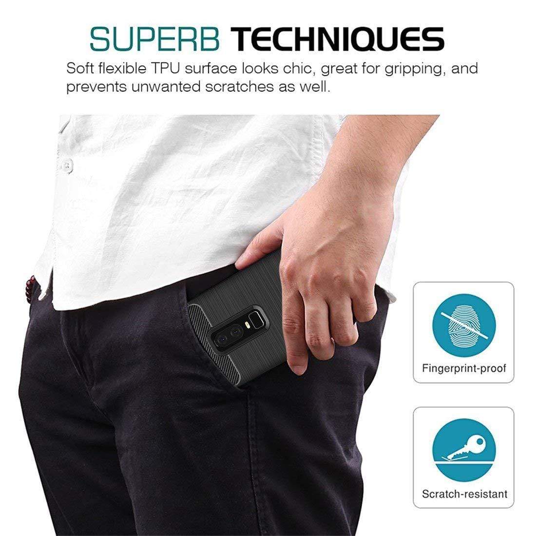 REALIKE Ultimate Protection Flexible Carbon Fiber Backcover for OnePlus 6 (REL-1+6)