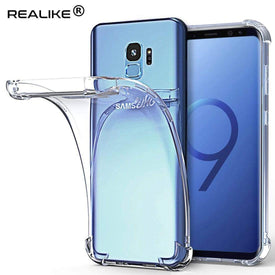 REALIKE® Ultra Slim Soft TPU Transparent Case for Samsung Galaxy S9, Anti-Scratch Shock-Absorption Protective Cover For Samsung Galaxy S9 Plus…