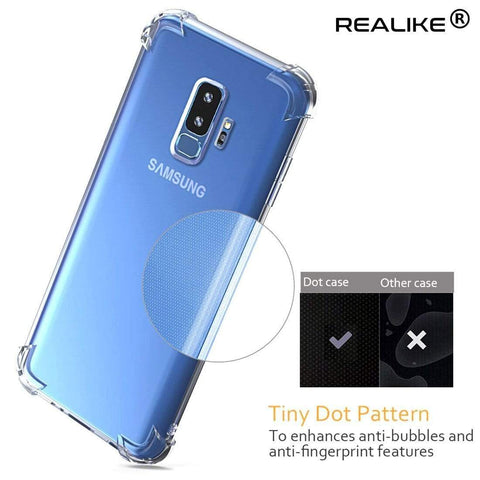 Image of REALIKE® Ultra Slim Soft TPU Transparent Case for Samsung Galaxy S9 Plus, Anti-Scratch Shock-Absorption Protective Cover For Samsung Galaxy S9 Plus…