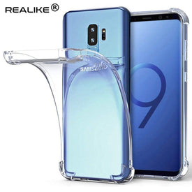 REALIKE® Ultra Slim Soft TPU Transparent Case for Samsung Galaxy S9 Plus, Anti-Scratch Shock-Absorption Protective Cover For Samsung Galaxy S9 Plus