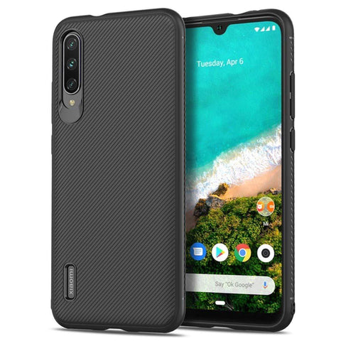 Image of REALIKE Xiaomi Mi A3 Back Cover, Beetle Series Shockproof Line Texture Case for for Xiaomi Mi A3