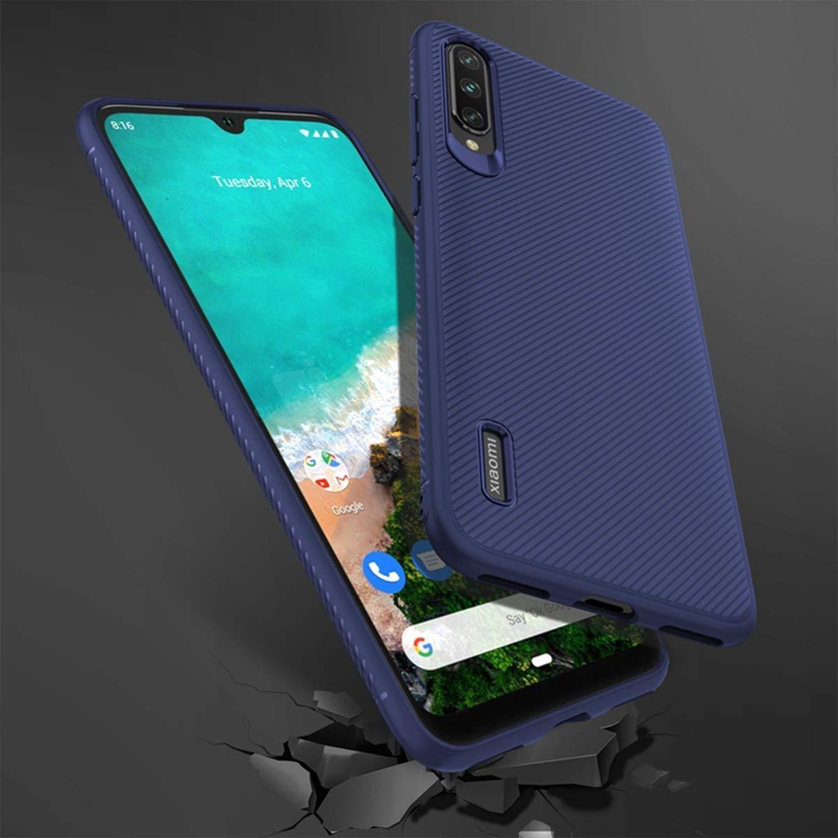 REALIKE Xiaomi Mi A3 Back Cover, Beetle Series Shockproof Line Texture Case for for Xiaomi Mi A3