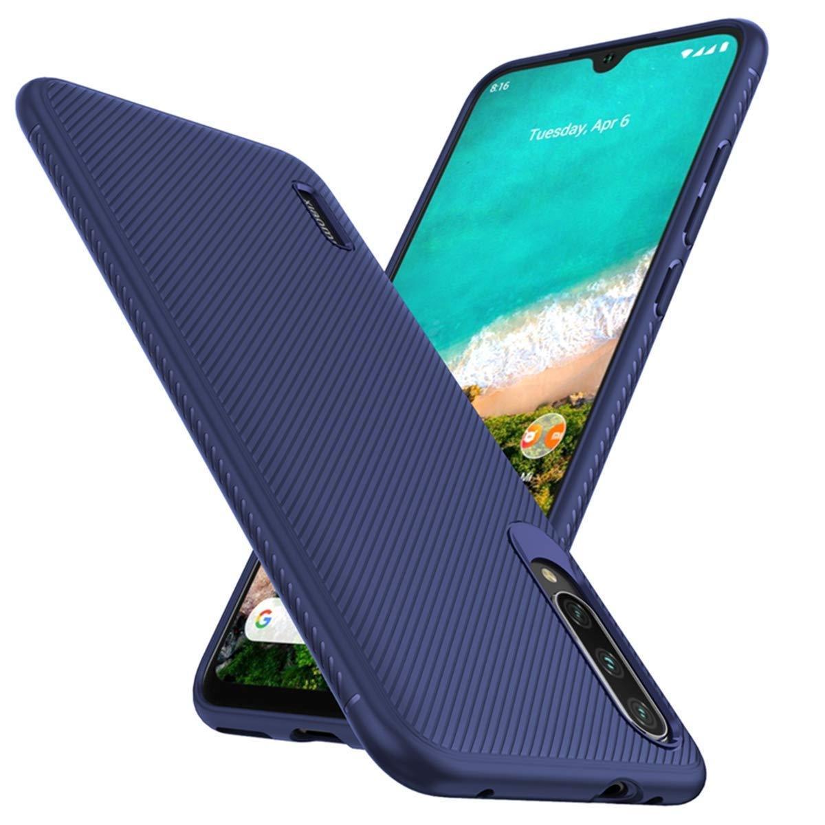 REALIKE Xiaomi Mi A3 Back Cover, Beetle Series Shockproof Line Texture Case for for Xiaomi Mi A3