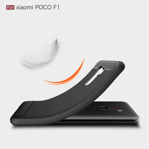 REALIKE® Xiaomi Poco F1 Back Cover, Ultimate Protection from Drops, Durable, Anti Scratch, Perfect Fit Carbon Fiber Back Cover for Xiaomi Poco F1 2018 {Carbon Black} (Limited Time Discounted Price)