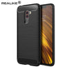 REALIKE® Xiaomi Poco F1 Back Cover, Ultimate Protection from Drops, Durable, Anti Scratch, Perfect Fit Carbon Fiber Back Cover for Xiaomi Poco F1 2018 {Carbon Black} (Limited Time Discounted Price)