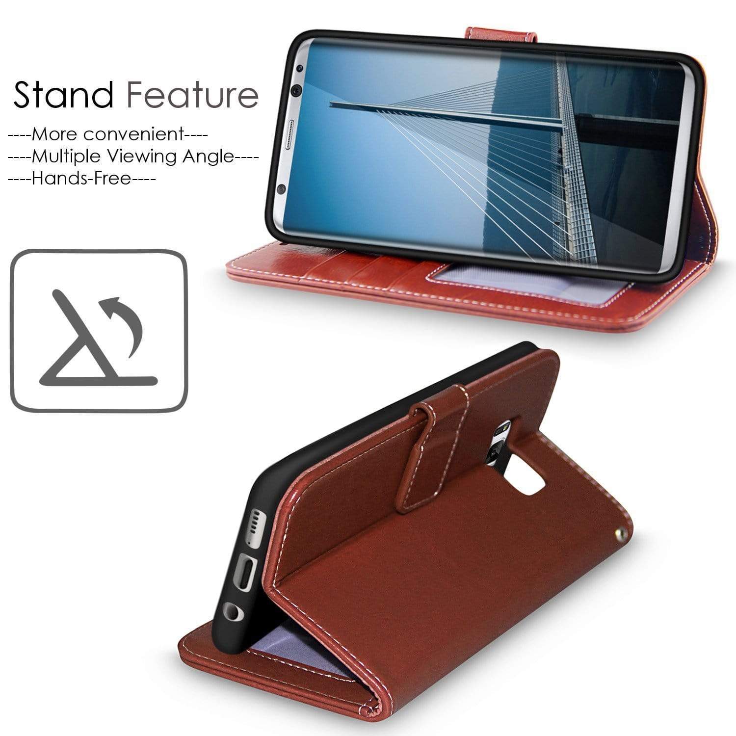 Samsung S8 Plus 2017 Cover Case, REALIKE&trade; Branded Imported Flip Leather Cover, Ultimate Protection from Drops in Slim profile, Durable, Anti Scratch, Perfect Fit, Air Cushion Anti Shock Technology, Flexible Premium PU Faux Leather Flip Cover for