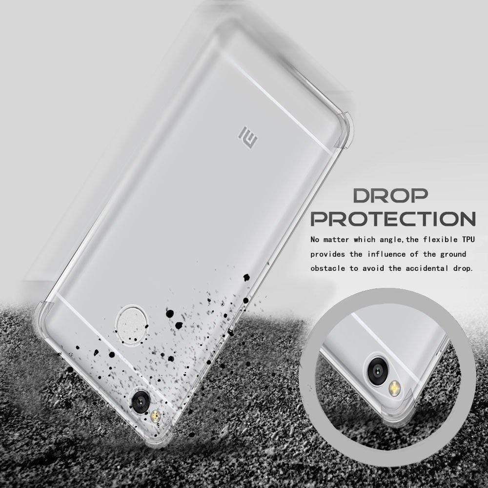 Xiaomi Redmi 4 Back Cover (INDIAN Version) REALIKE&reg; 100% Fit {Imported} Premium Shockproof Crystal Transparent Back Case For Xiaomi Mi Redmi 4 (May 2017 Launch)