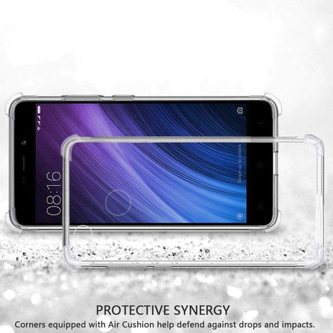 Image of Xiaomi Redmi 4 Back Cover (INDIAN Version) REALIKE&reg; 100% Fit {Imported} Premium Shockproof Crystal Transparent Back Case For Xiaomi Mi Redmi 4 (May 2017 Launch)